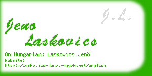 jeno laskovics business card